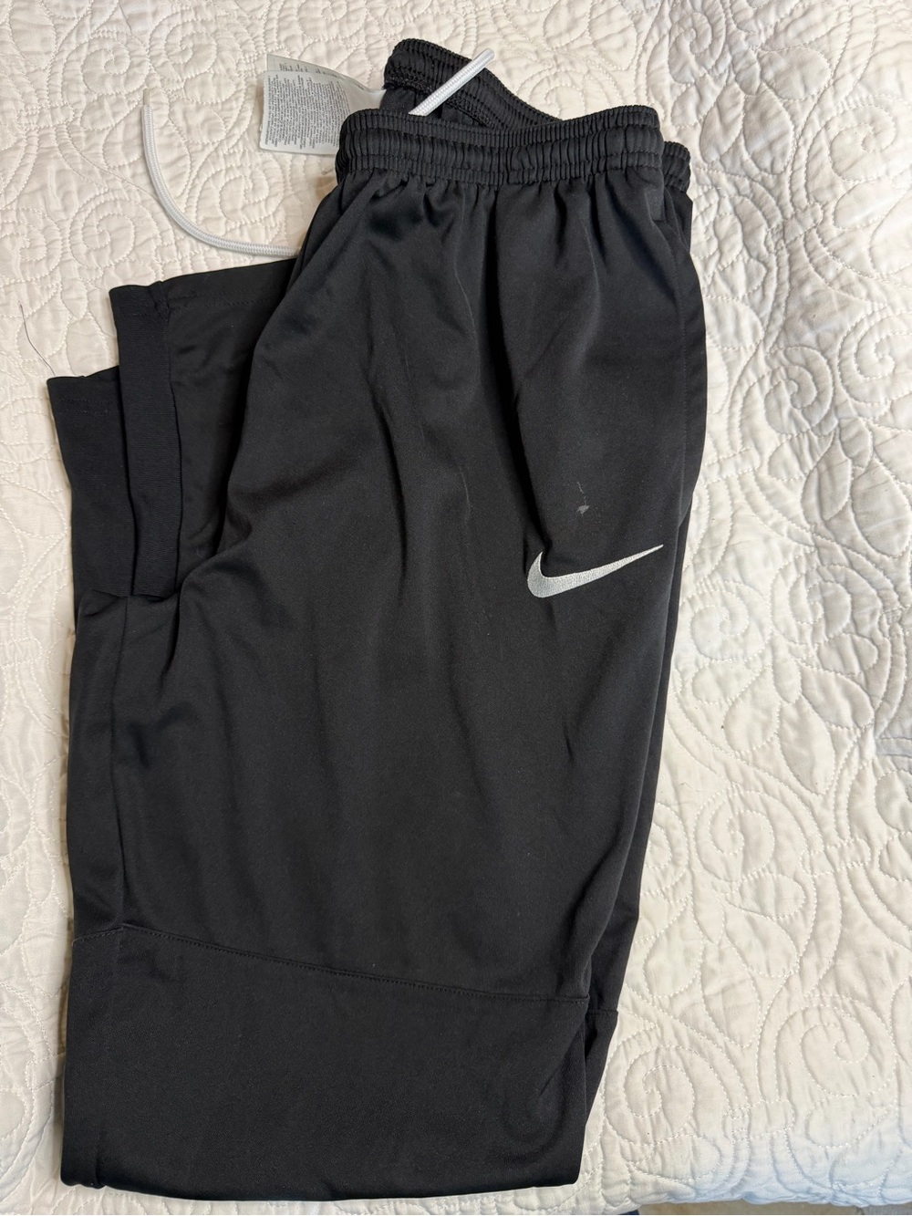 Nike Black Sweatpants with White Swoosh